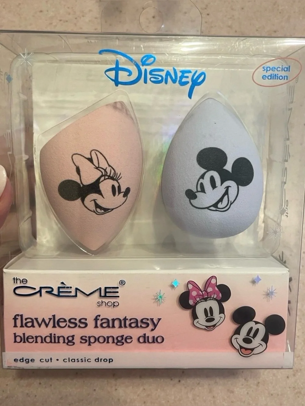 NIB The Crème Shop Mickey & Minnie Mouse Blending Sponge Duo Special Edition